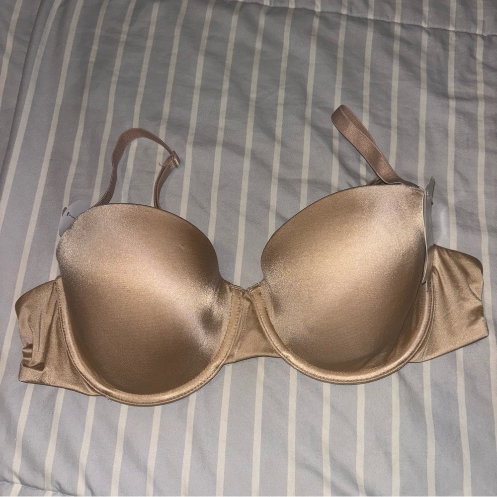 B.tempted tan lined Elegant Satin Women's Bra, 38B - new